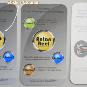 Sticky sticker screen Cleaner - patch microfibre personnalisé pour nettoyer votre smartphone