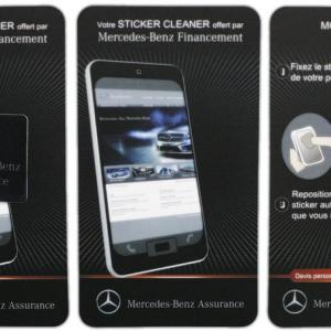 Sticky sticker screen Cleaner patch microfibre personnalisé Mercedes Benz